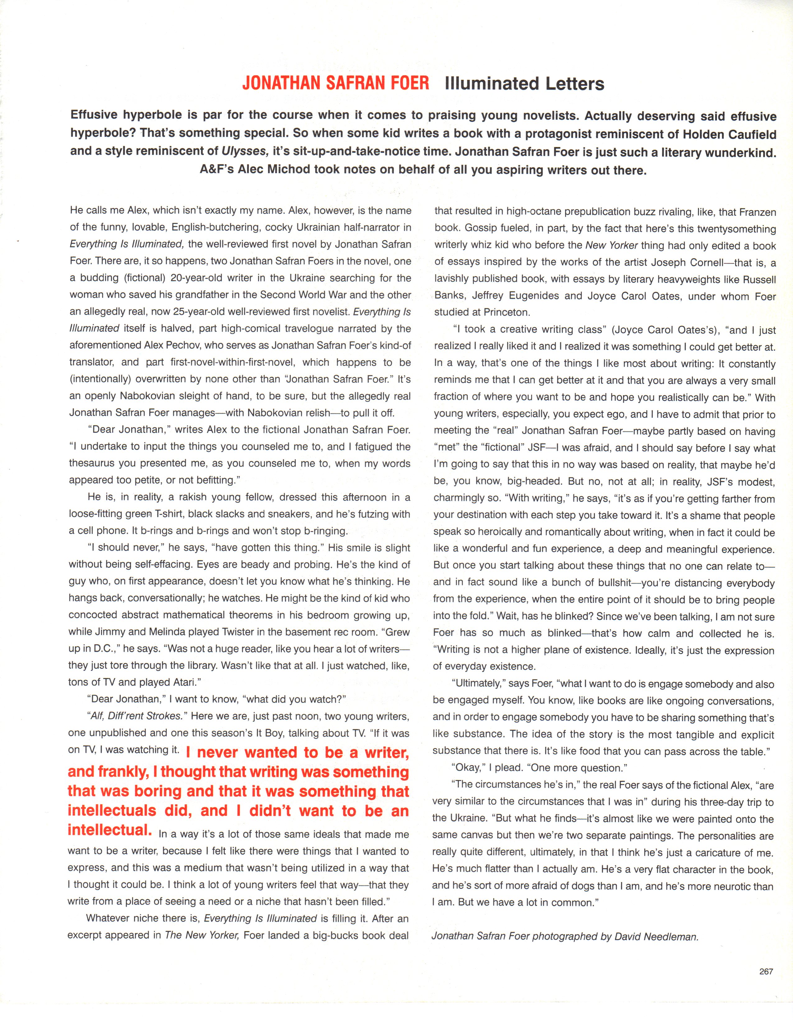 Safran Foer article